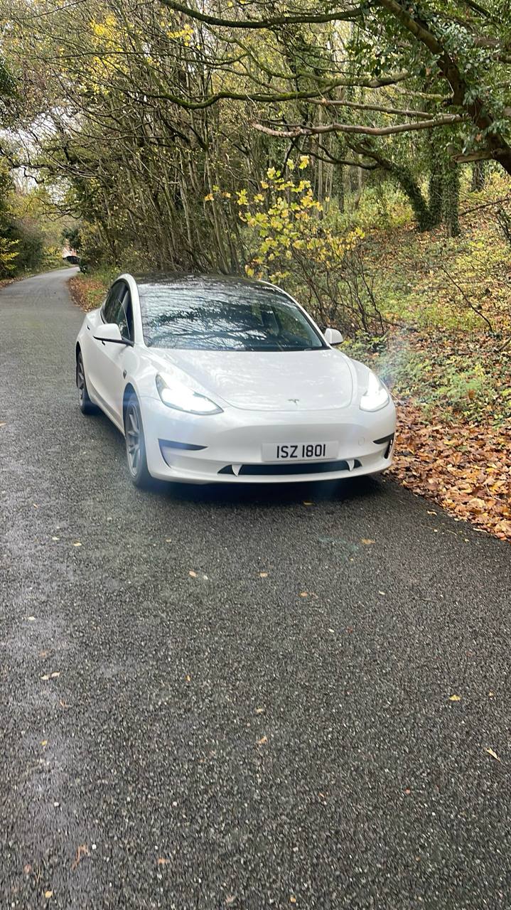 Tesla Model 3 on the road